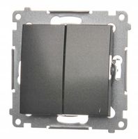 Simon 54 Łącznik schodowy podwójny bez piktogramu antracyt DW6/2.01/X/48