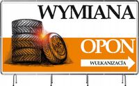 BANER REKLAMOWY 130x80cm dużo wzorów WYMIANA OPON TWOJA NAZWA FIRMY