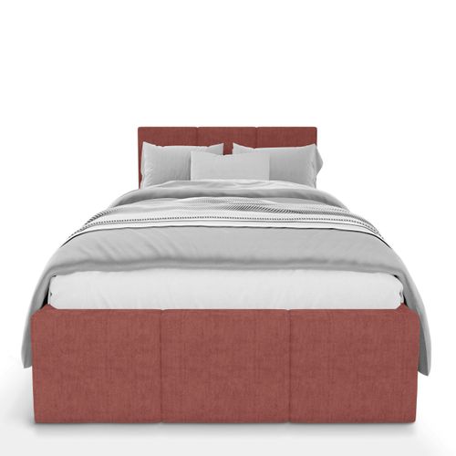 ŁÓŻKO POJEDYNCZE 90x200cm ŁÓŻKO TAPICEROWANE Z POJEMNIKIEM BRUDNY RÓŻ na Arena.pl