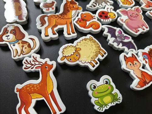 MAGNESY NA LODÓWKĘ DLA DZIECI ZESTAW EDUKACYJNY ZWIERZĘTA PREZENT 30 na Arena.pl