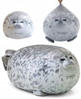 PLUSZOWA FOKA MIĘKKA PODUSZKA MASKOTKA PLUSZAK DLA DZIECI SZARA 60 cm