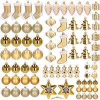 Bombki choinkowe 77 szt. ozdoby świąteczne złoty