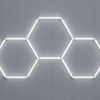 LAMPA LED HEKSAGON OŚWIETLENIE DO GARAŻU WARSZTATU 164 x 163 PANEL