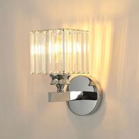 LAMPA ŚCIENNA E27 KINKIET KRYSZTAŁOWY LOFT CHROM KWADRATOWA NOWOCZESNA DO…