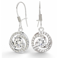 SREBRNE KOLCZYKI Z CYRKONIAMI NA BIGLU PRÓBA SREBRA 925