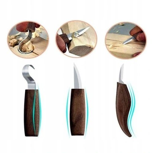 Zestaw noży do rzeźbienia w drewnie noże dłuta narzędzia snycerskie 9 na Arena.pl