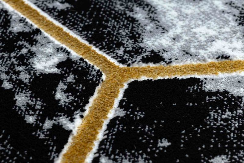 RUG/LU/MOSSE/HEXAGON/BLACK+GREY/80x200 zdjęcie 5