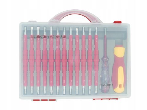 ZESTAW WKRĘTAKÓW ŚRUBOKRĘTY IZOLOWANE 25 ROZMIARÓW + WALIZKA DLA na Arena.pl