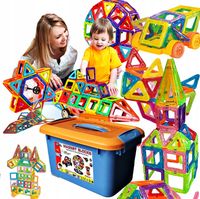 KONSTRUKCYJNE EDUKACYJNE KLOCKI MAGNETYCZNE 158 el plus organizer ,PREZENTY