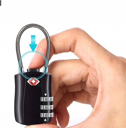 2x KŁÓDKA TSA SYSTEM NA SZYFR DO WALIZKI BAGAŻU Z LINKĄ ZABEZPIECZENIE na Arena.pl