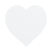 Magnes plastikowy 6,5 x 6,5 cm do sublimacji - serce