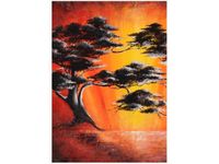 50X70CM DRZEWO ŚWIETLE KSIĘŻYCA OBRAZ PION ŚCIAN