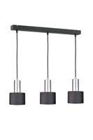 Lampa wisząca 3xE27 LUCE BLACK SILVER