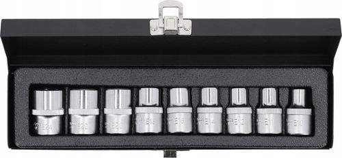 Klucze nasadowe Torx 9szt. 1/2'' - YT-0521 na Arena.pl