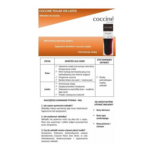 r. 41 - zimowe wkładki do butów polar on latex na Arena.pl