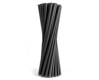 Słomki wielokrotnego użytku czarne, 200 szt.