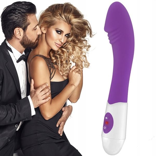 Fioletowy, klasyczny wibrator dla kobiet. Wibracje zdjęcie 6