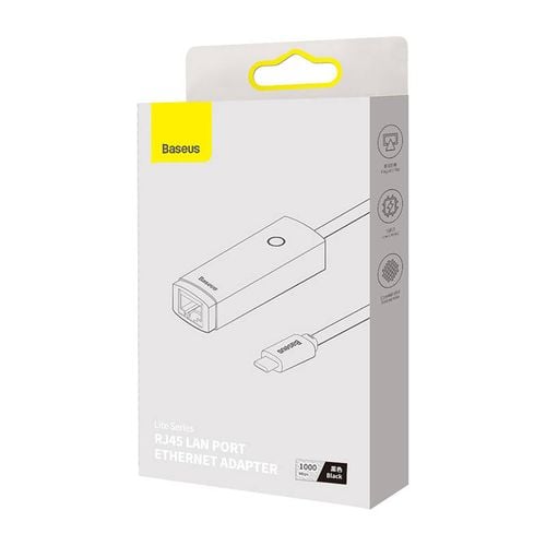 adapter sieciowy baseus lite series usb-c do rj45 (czarny) na Arena.pl
