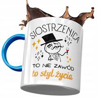 Kubek Błękitny Dla Siostrzenicy Urodziny Prezent Z Nadrukiem Ze Zdjęciem