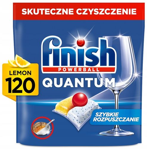 Finish Kapsułki do zmywarki Quantum Powerball lemon cytryna 120 sztuk na Arena.pl
