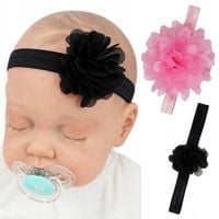 2pak OPASKA niemowlęca kwiat czarna różowa r 38-41