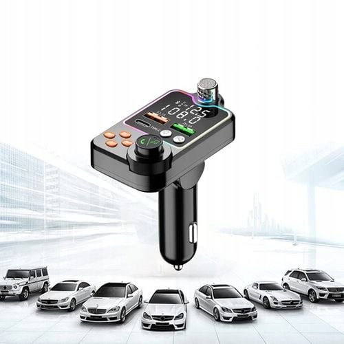 TRANSMITER BLUETOOTH SAMOCHODOWY BT 5.0 ŁADOWANIE QC 3x USB RGB AUDIO na Arena.pl