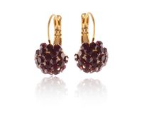 kolczyki z kryształkami preciosa (p8126au-burgund)