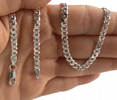 SREBRNY MĘSKI OKAZAŁY ŁAŃCUSZEK PANCERKA 045/55cm DLA NIEGO SREBRO 925 na Arena.pl