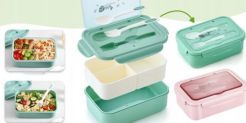 ŚNIADANIÓWKA LUNCHBOX POJEMNIK BOX BENTO 1400ML DZIECKA PUDEŁKO DO SZKOŁY na Arena.pl