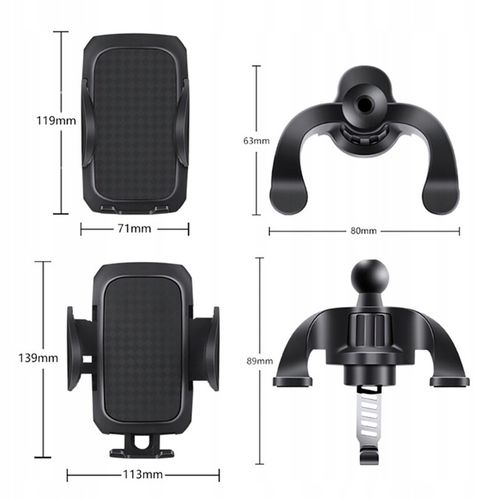 MOCNY UCHWYT SAMOCHODOWY NA TELEFON DO KRATKI na Arena.pl