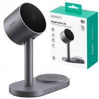 Ładowarka bezprzewodowa magnetyczna Qi2.2 2w1 AUKEY MagFusion 2X 25W