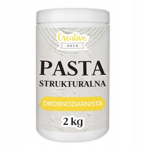 Pasta strukturalna 3D biała 2kg - drobnoziarnista masa do efektów struktur na Arena.pl