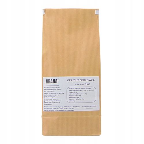 ORZECHY NERKOWCA POŁÓWKI NATURALNE DOSKONAŁA JAKOŚĆ 1KG na Arena.pl