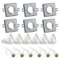 Zestaw 6x oprawa halogenowa LUMO8N + LED GU10 5W premium neutralna