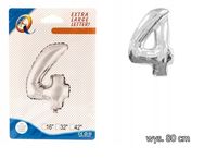 BALONY FOLIOWE CYFERKI BALON FOLIOWY CYFRA 4 80CM