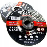 10 SZT x TARCZA TARCZE DO SZLIFOWANIA METALU STALI 125 X 6 MM INOX PLATINUM