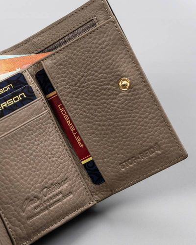 skórzany portfel damski z wężowym wzorem - peterson na Arena.pl