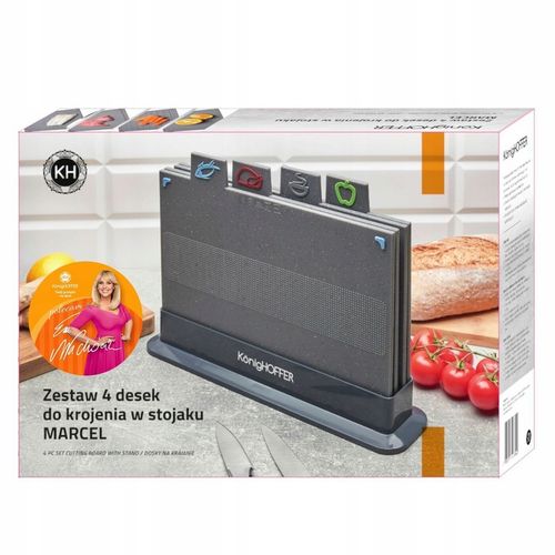 Zestaw 4 desek do krojenia i stojak Konighoffer na Arena.pl