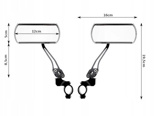 LUSTERKA ROWEROWE 2 szt. Zestaw Rower KIEROWNICĘ na Arena.pl