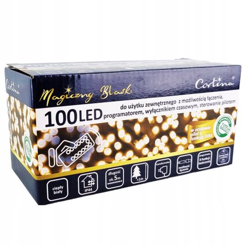 LAMPKI CHOINKOWE 100 LED TIMER STEROWANIE PILOTEM na Arena.pl