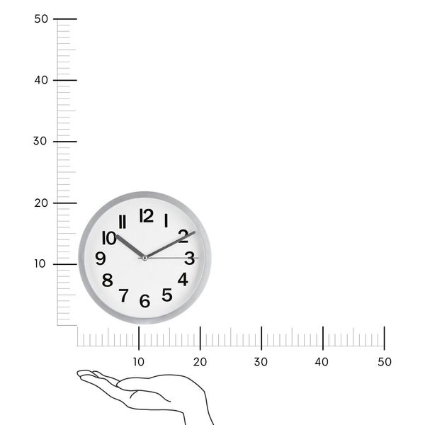 Zegar Loly 22cm srebrny zdjęcie 3