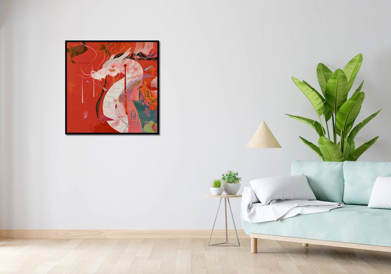 Plakat 80x80cm Orientacyjny Smok zdjęcie 4