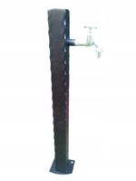 Kran słupek ogrodowy YaPko Czarny Stal Fakturowana