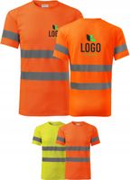 KOSZULKA BHP ODBLASKOWA ROBOCZA firmowa z logo