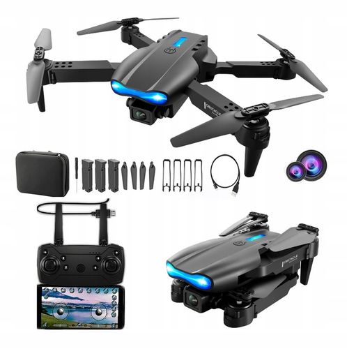 DRON e99 PRO 2x KAMERA 4K ZAWIS 200M UNIKANIE PRZESZKÓD WIFI TORBA PILOT na Arena.pl