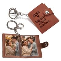 Brelok do Kluczy ze Zdjęciem + GRAWER Prezent dla chłopaka na Walentynki