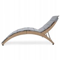 Leżak ogrodowy składany regulowany na balkon taras Ciampino z poduszką