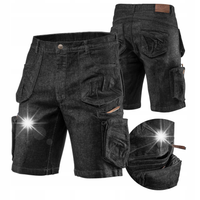 NEO KRÓTKIE SPODENKI ROBOCZE JEANS DENIM CZARNE JEANSOWE 81-273 ROZMIAR 2XL