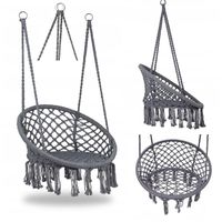 Huśtawka Bocianie Gniazdo Fotel Wiszący Ogrodowa Boho do Domu Ogrodu 120cm