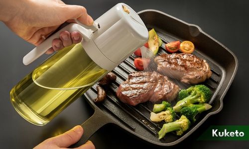 SPRYSKIWACZ DO OLIWY OLEJU SZKLANY DOZOWNIK W SPRAYU POJEMNIK DUŻY 550ml na Arena.pl